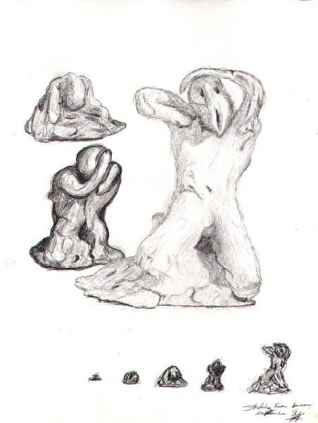 Scream Studies from Clay Figures